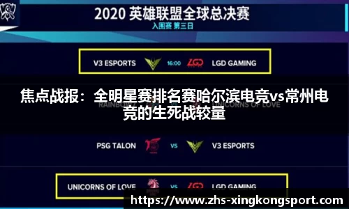 焦点战报:全明星赛排名赛哈尔滨电竞vs常州电竞的生死战较量